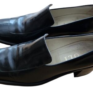Women's Black Loafers, Made In Italy